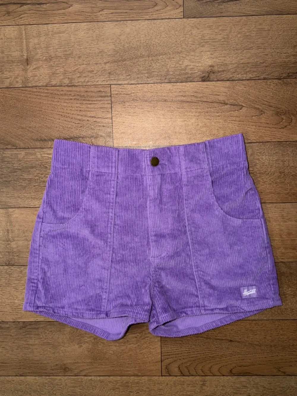 Hammies Size 28 Purple Corduroy Shorts Retro Roller Rink Unisex Bottoms Trendy - Picture 5 of 12